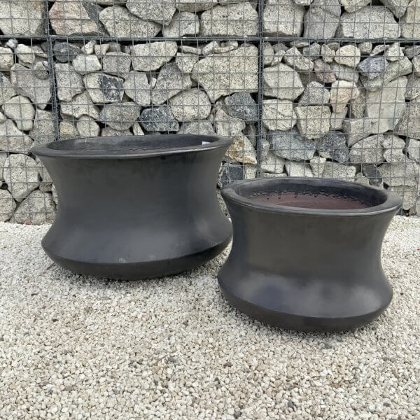 The Rach Gia Glazed Shades Of Grey Plant Pots - Image 2