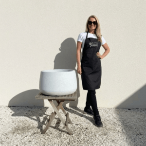 The Barolo Pot 50 Colour Granite White (Resin)