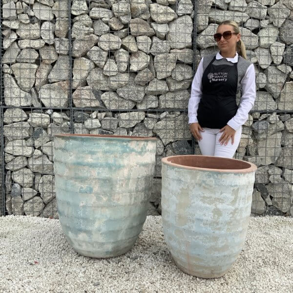 The Ninh Binh Wabi-Sabi Colour Sea Green Plant Pots