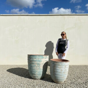 The Ninh Binh Wabi-Sabi Colour Sea Green Plant Pots