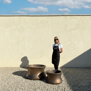 The Rach Gia Glazed Golden Bronze Plant Pots