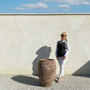 The Sa Dec Jar Wabi-Sabi Colour Ancient Brown Plant Pot