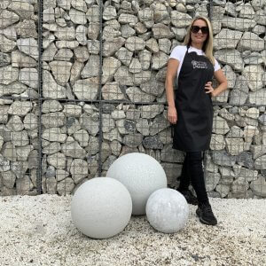 The Nam Dinh Atlantis Shades Of White Sphere/Orbs Set Of 3