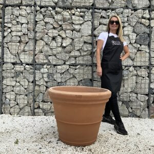 Terracotta Tuscan Pot Rolled Rim 65 (Handmade)