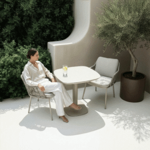 Puglia Bistro 2 Seat Set (Latte)