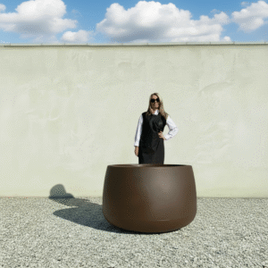 The Barolo Pot 110 Colour Mocha Brown (Resin)