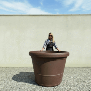 The Brunello Pot 125 Colour Mocha Brown (Resin)