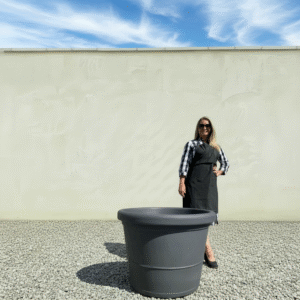 The Brunello Pot 80 Colour Charcoal (Resin)