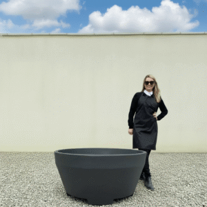 The Capri Pot 110 Colour Charcoal (Resin)