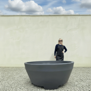 The Capri Pot 150 Colour Charcoal (Resin)