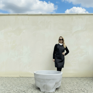 The Capri Pot 80 Colour Greystone (Resin)