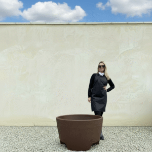 The Capri Pot 80 Colour Mocha (Resin)