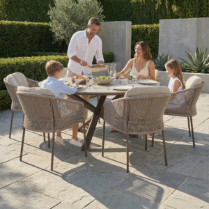 Florence Round Dining 6 Seat SET (Terre)