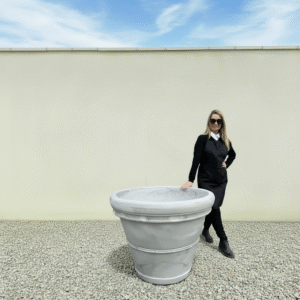 The Milan Pot 100 Colour Greystone (Resin)