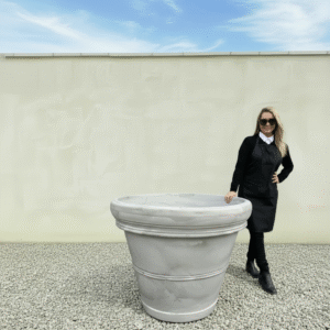 The Milan Pot 115 Colour Greystone (Resin)