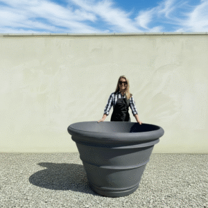 The Milan Pot 135 Colour Charcoal Grey (Resin)