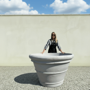 The Milan Pot 135 Colour Greystone (Resin)