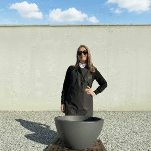 The Rome Bowl Pot Colour Charcoal (Resin)