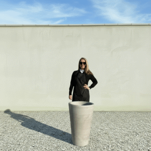 The San Marino Pot 75 Colour Grey Stone (Resin)