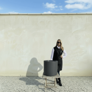 The Sicilian Cylinder Pot 40 Colour Charcoal (Resin)