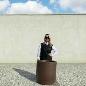 The Sicilian Cylinder Pot 40 Colour Mocha Brown (Resin)