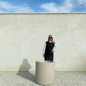 The Sicilian Cylinder Pot 60 Colour Champagne (Resin)