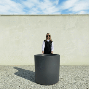 The Sicilian Cylinder Pot 85 Colour Charcoal (Resin)