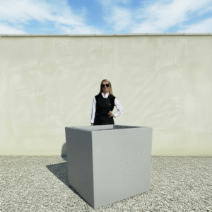 The Venice Cube Pot 85 Colour Light Grey (Resin)