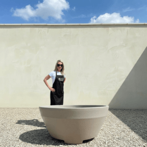 The Capri Pot 110 Colour Champagne (Resin)