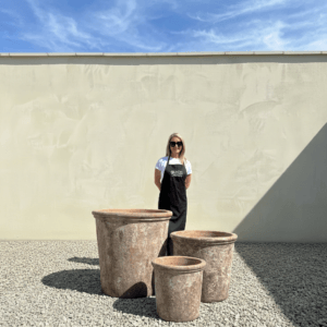 The Hung Yen Wabi-Sabi Colour Ancient Biege Plant Pots